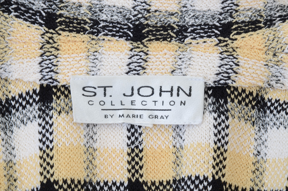 St. John Collection Plaid Knit Suit