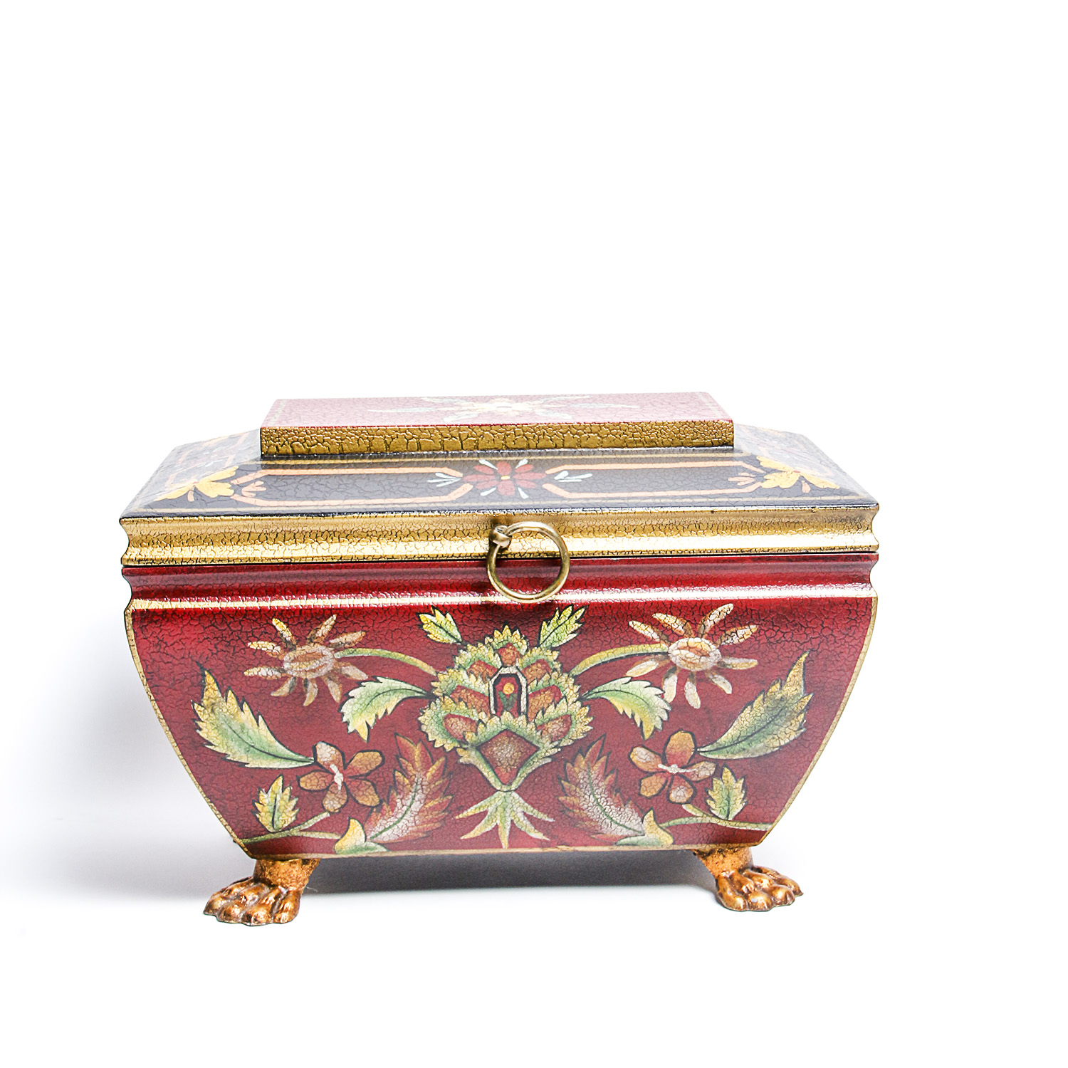 Antique Looking Container, Vase and Candle Holders