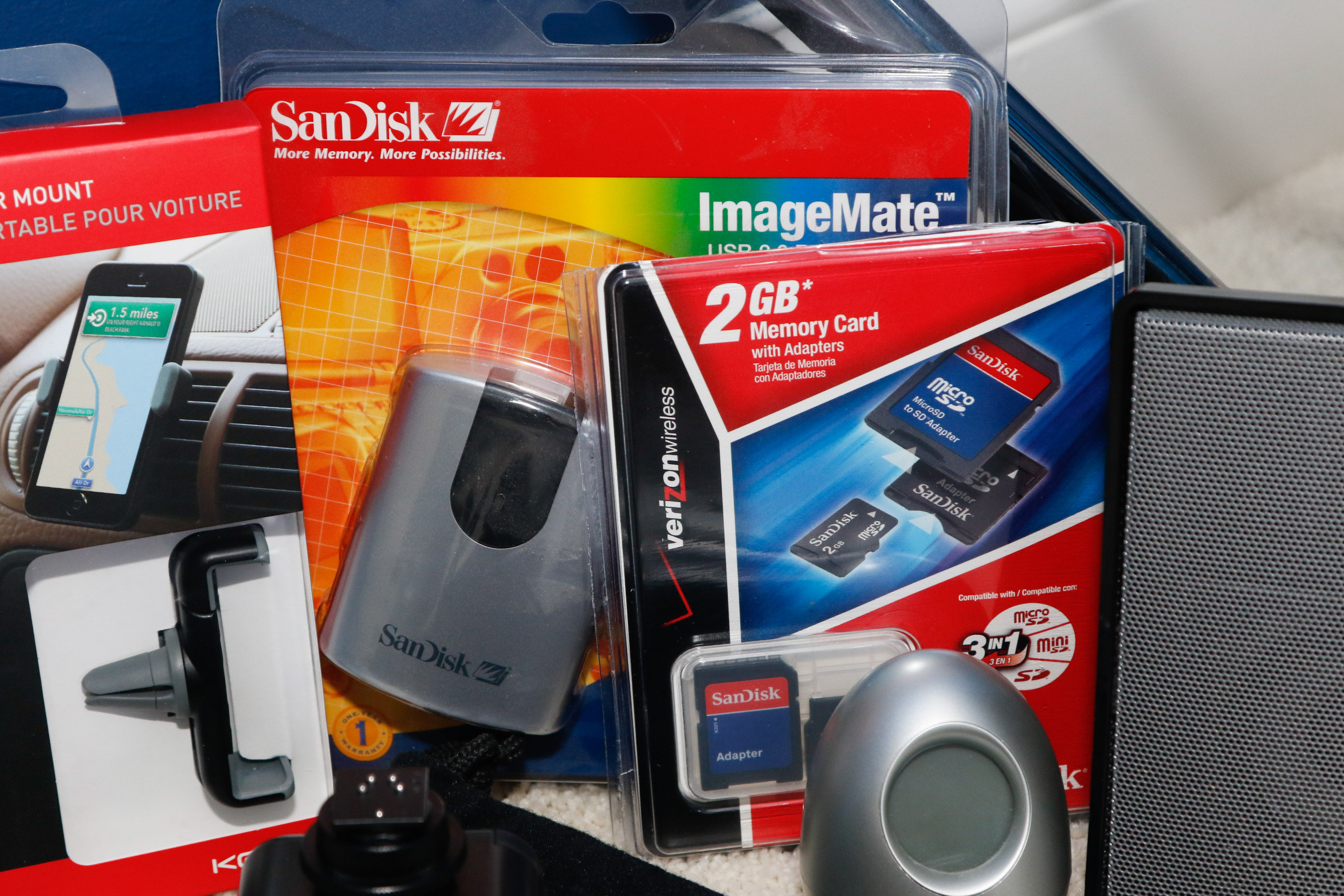 Sony Cybershot, Brookstone Digital Clock, Addl Home Electronics