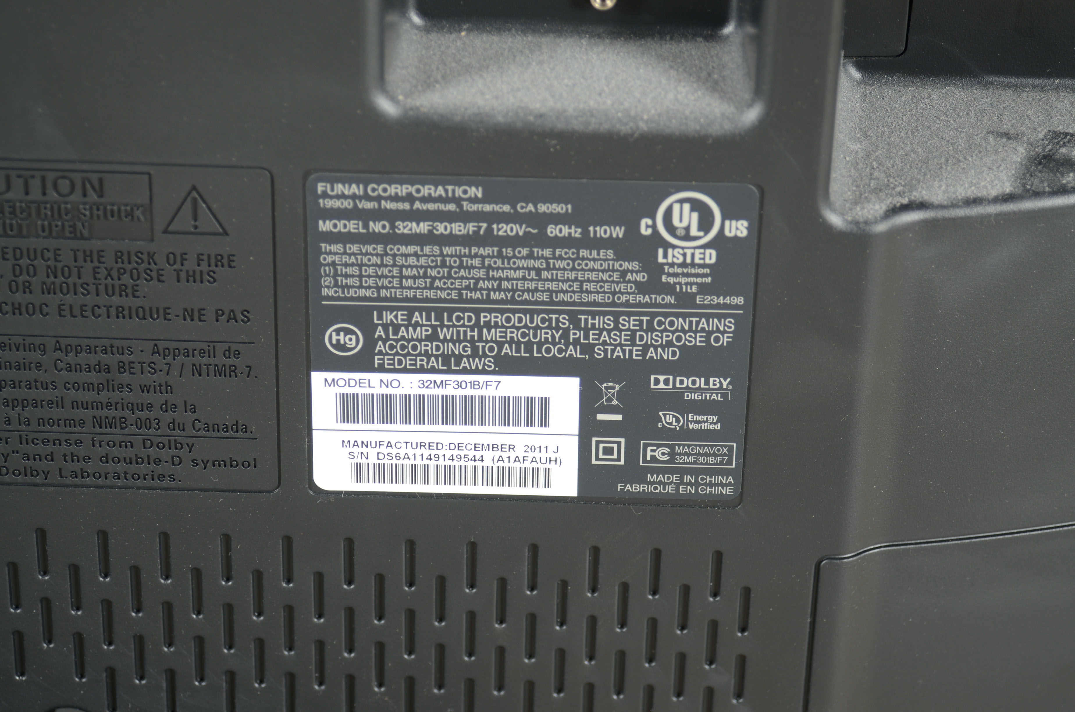 Magnavox 32" LCD Flat-Screen Television