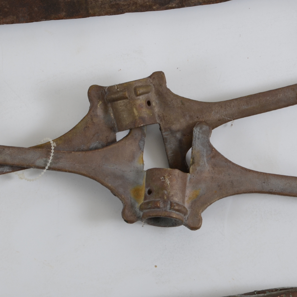 Vintage Weather Vane and Metal Sign