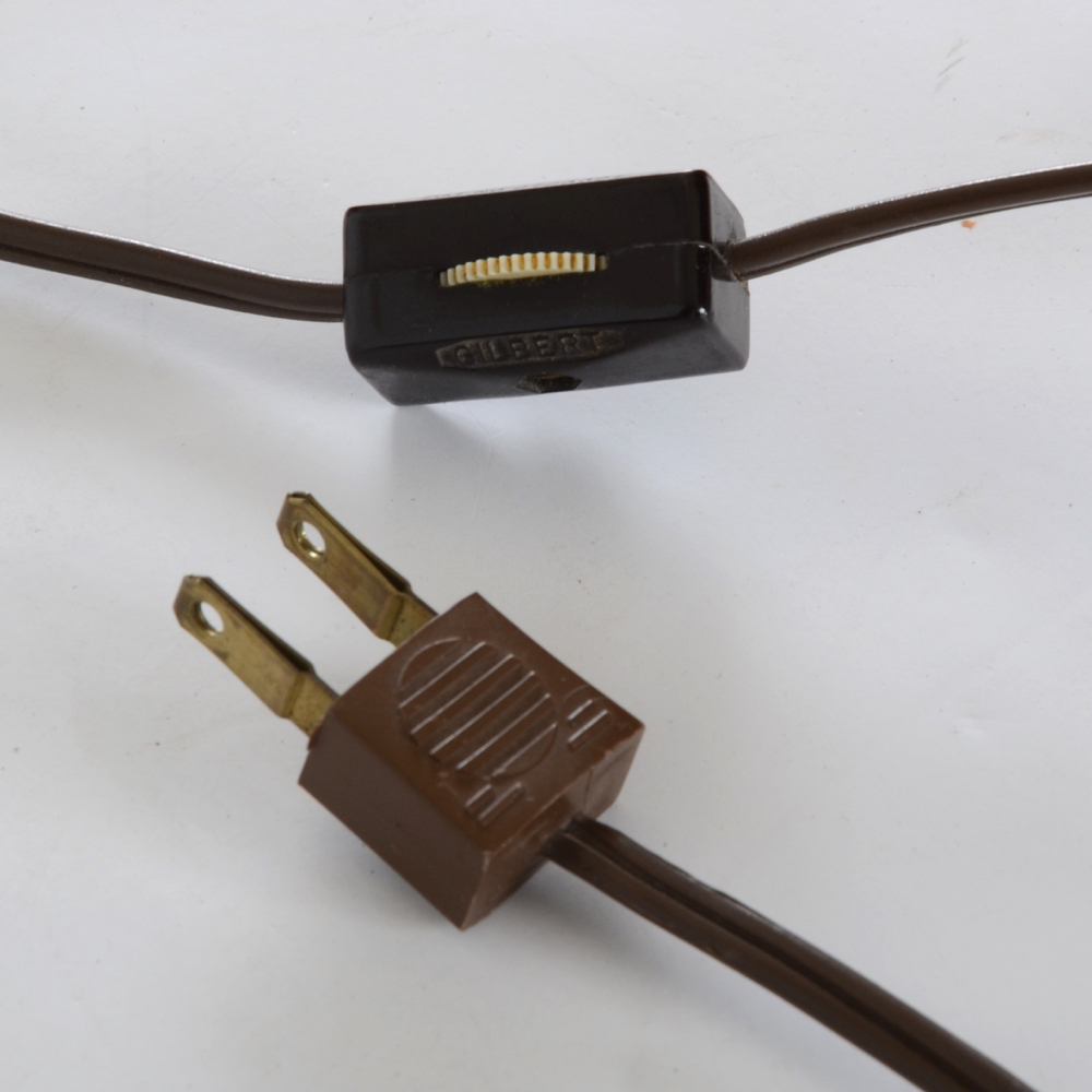 Turned Wood Table Lamps in Walnut Finish