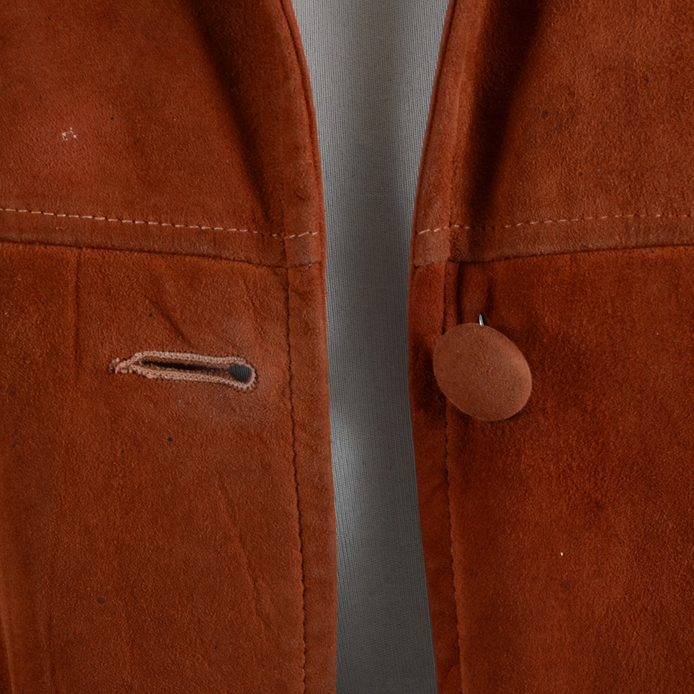 Women's Vintage Burnt Orange Suede Jacket