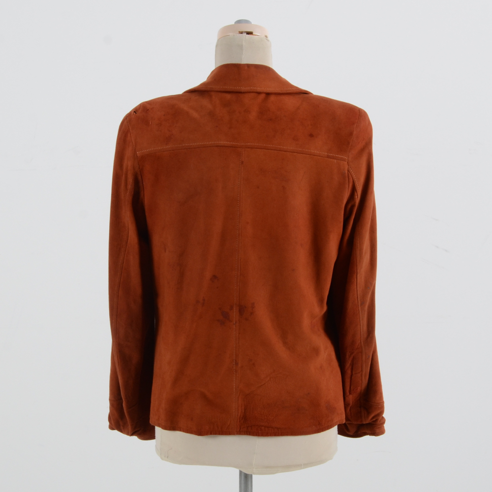 Women's Vintage Burnt Orange Suede Jacket