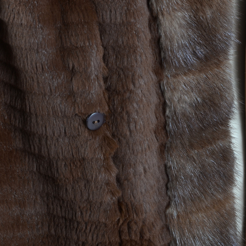 Women's Sheared Rabbit and Mink Fur Coat