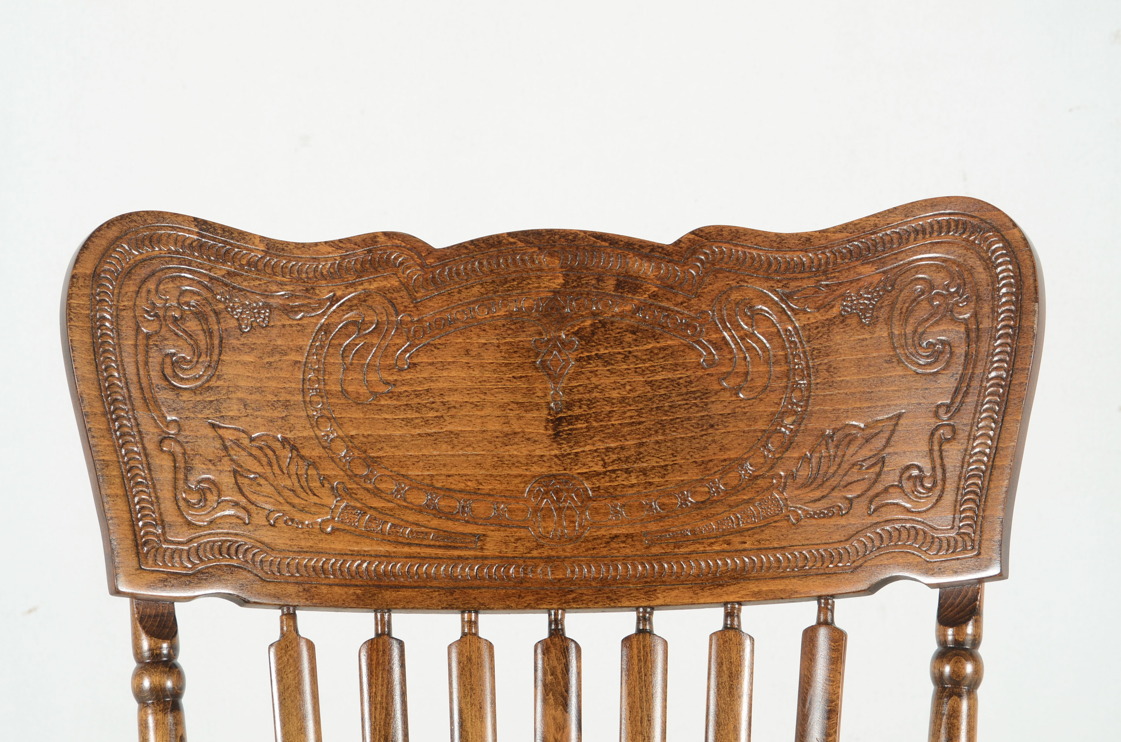 Oak Pressed Back Rocking Chair