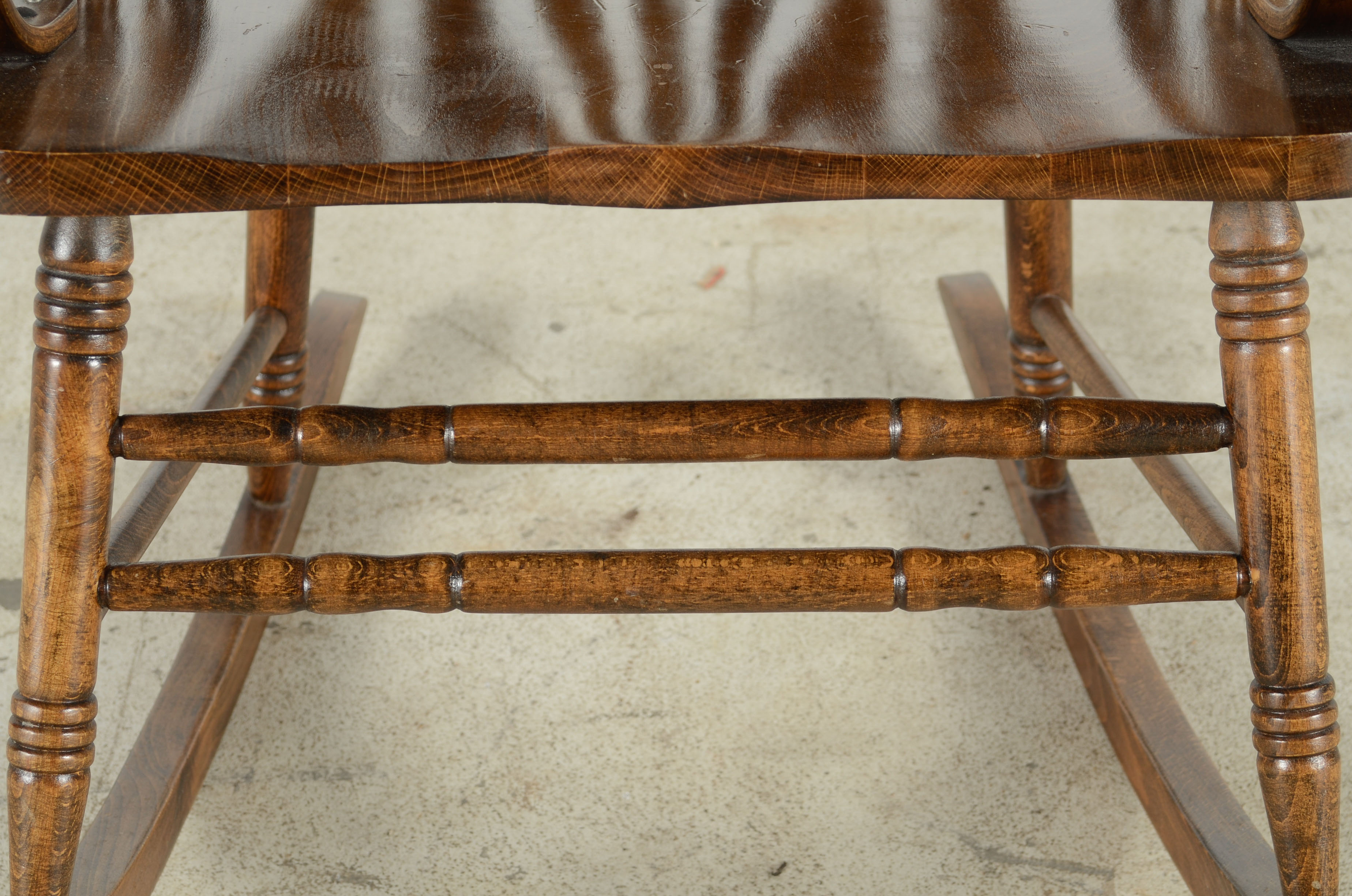 Oak Pressed Back Rocking Chair