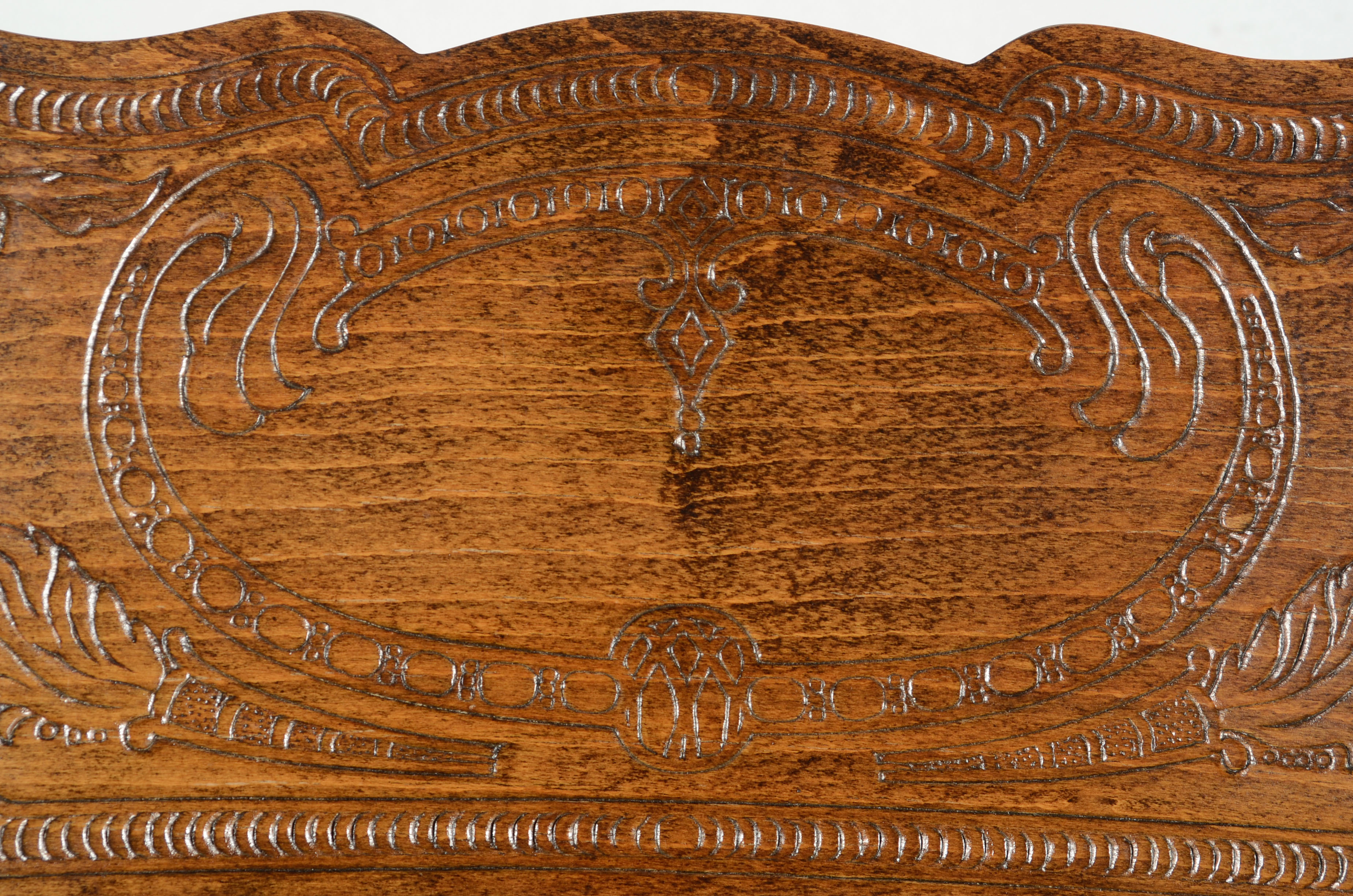 Oak Pressed Back Rocking Chair