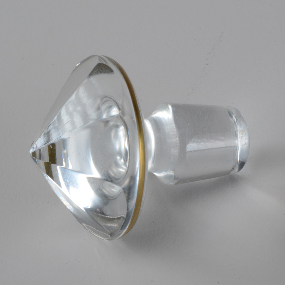 Moser Czechoslovakia Gold Trimmed Glass Cruet