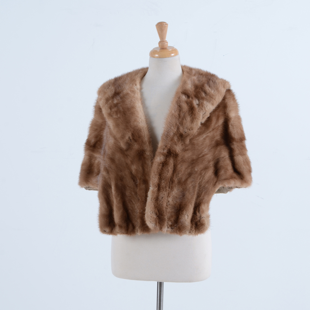 Vintage Pastel Mink Fur Stole
