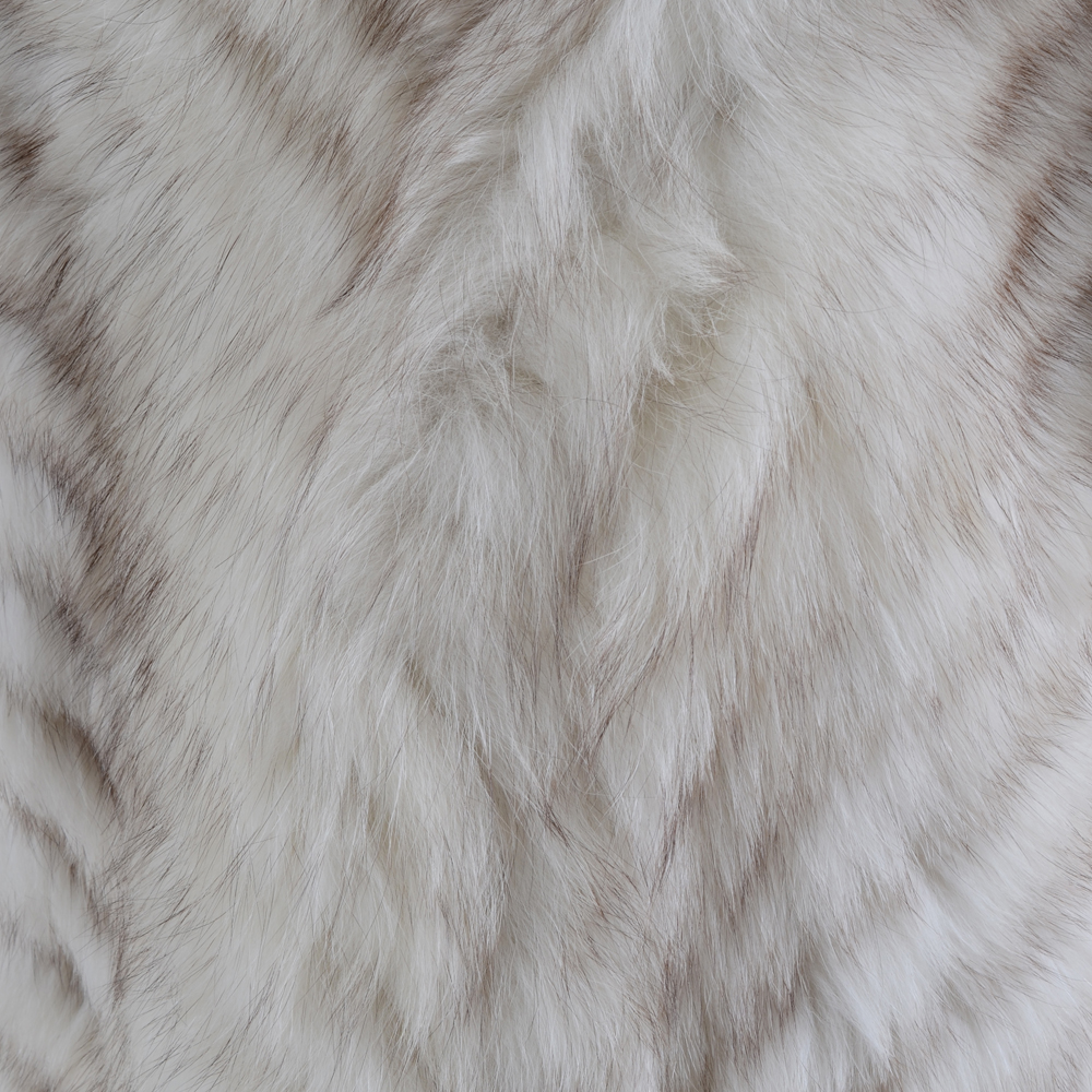 Saga Fox Herringbone Cut Blue Fox Fur Coat