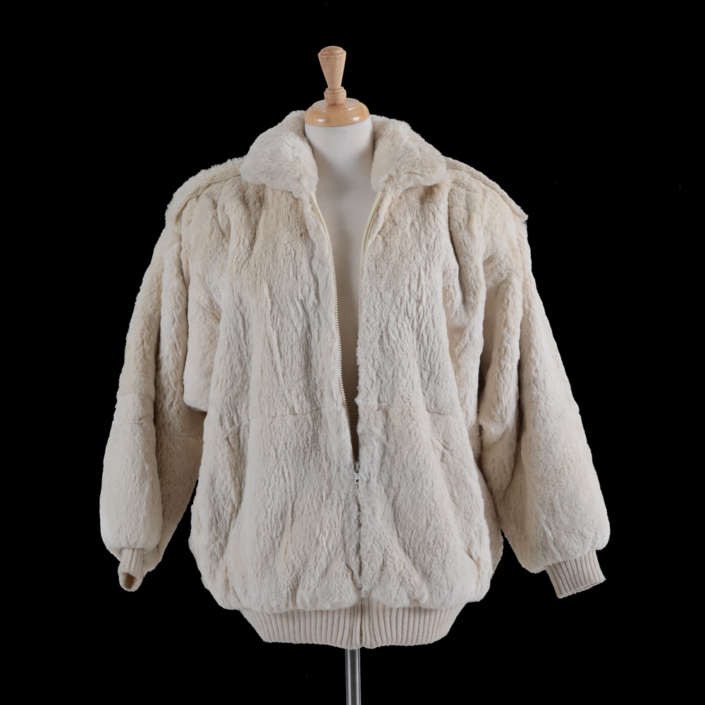 Carole Little Sheared Rabbit Fur Bomber