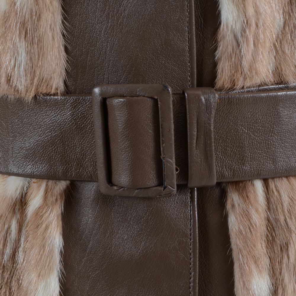 1970s Vintage Rike's of Dayton Leather and Dyed Mink Coat