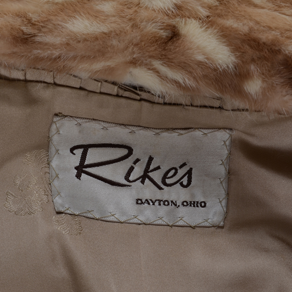 1970s Vintage Rike's of Dayton Leather and Dyed Mink Coat
