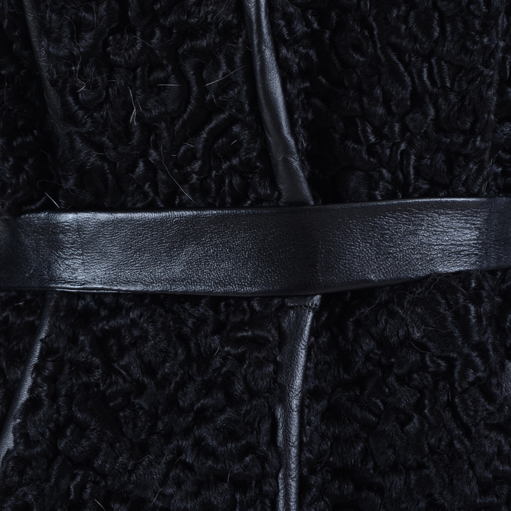 1970s Vintage Donenfeld's of Dayton Persian Lamb and Leather Fur Coat