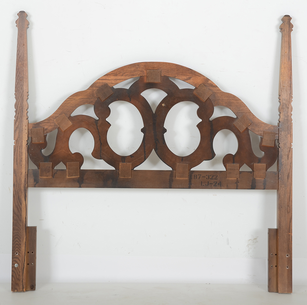 Queen Size Oak Finish Headboard