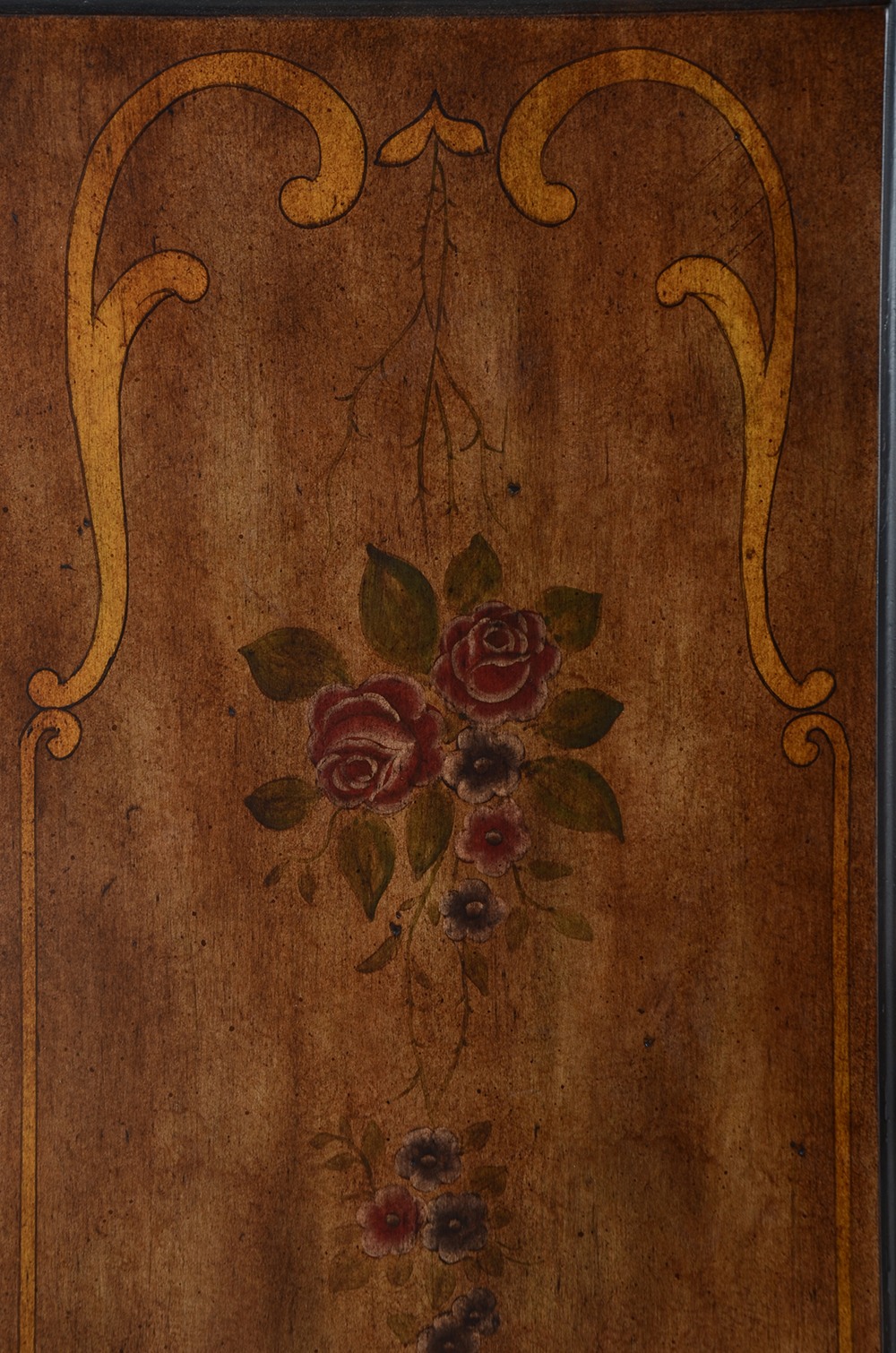 Floral Painted Entertainment Armoire