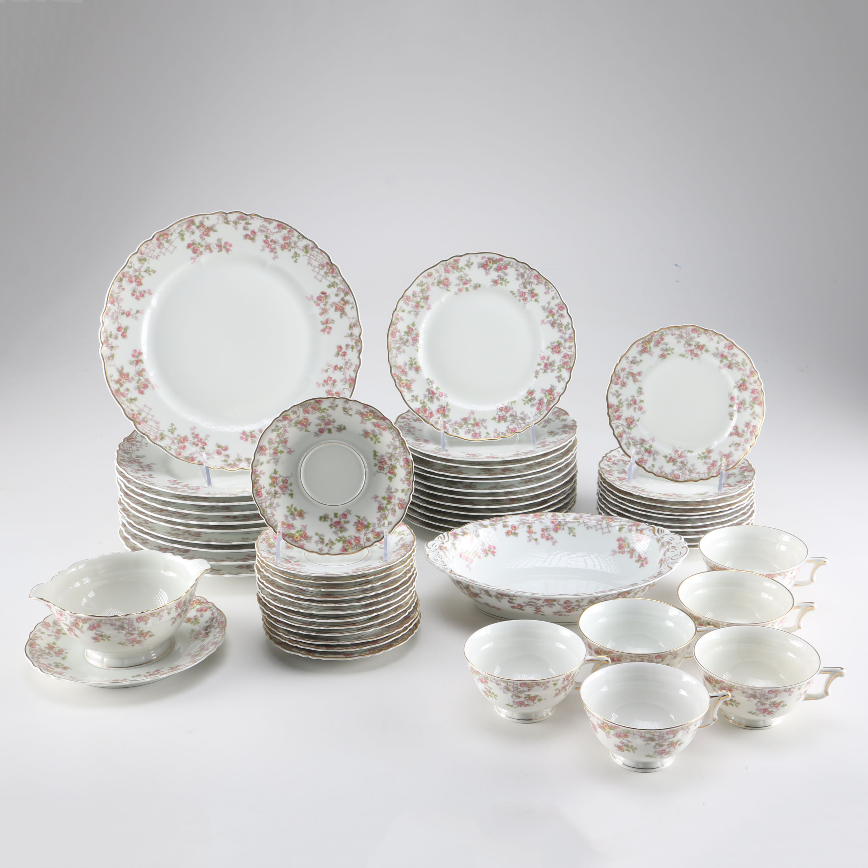 Haviland Limoges "Trellis" Tableware Set
