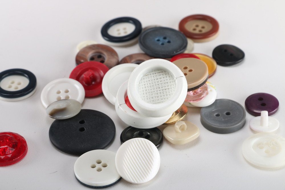 Sad Irons and Canning Jar of Button Collection