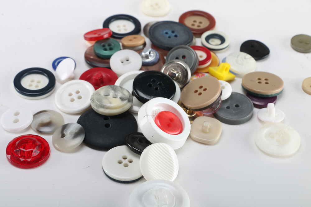 Sad Irons and Canning Jar of Button Collection