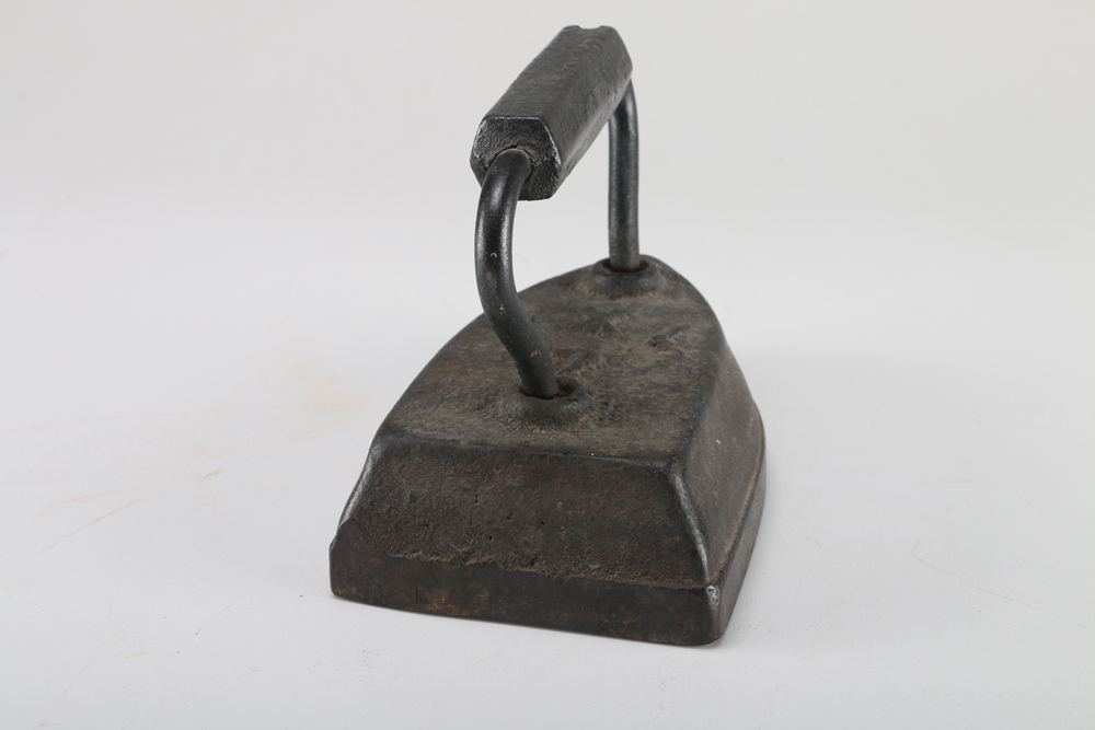 Sad Irons and Canning Jar of Button Collection