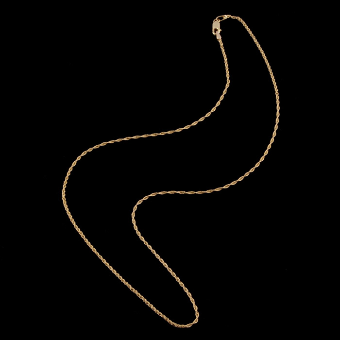 14K Yellow Gold 18" Twisted Rope Chain