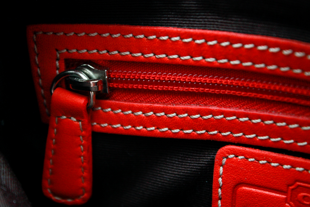 Coach Demi Hampton Baguette in Red