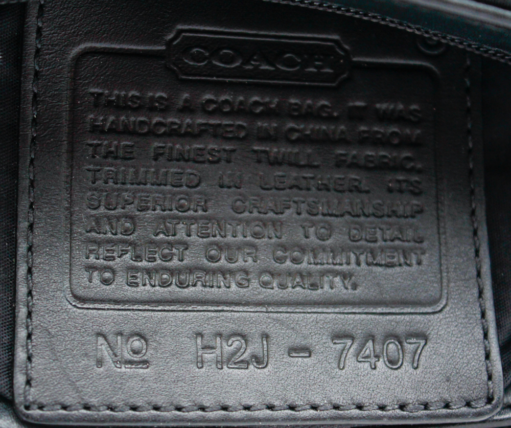 Coach Black Nylon Solid Bag