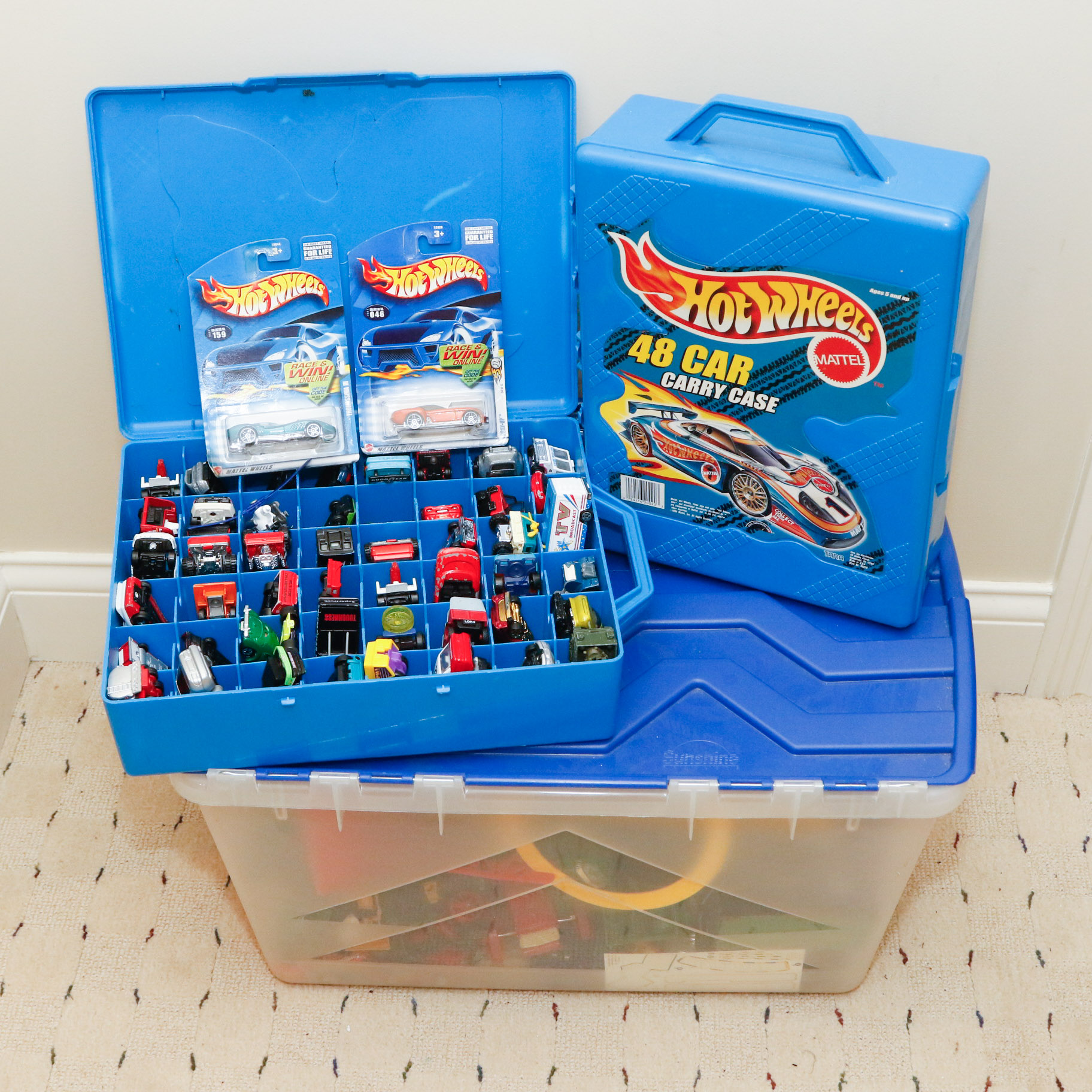 Collection of Hotwheels Diecast Toy Vehicles