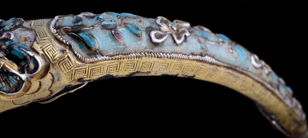 Early 20th Century Chinese Export Enameled on Metal Cigarette Holder