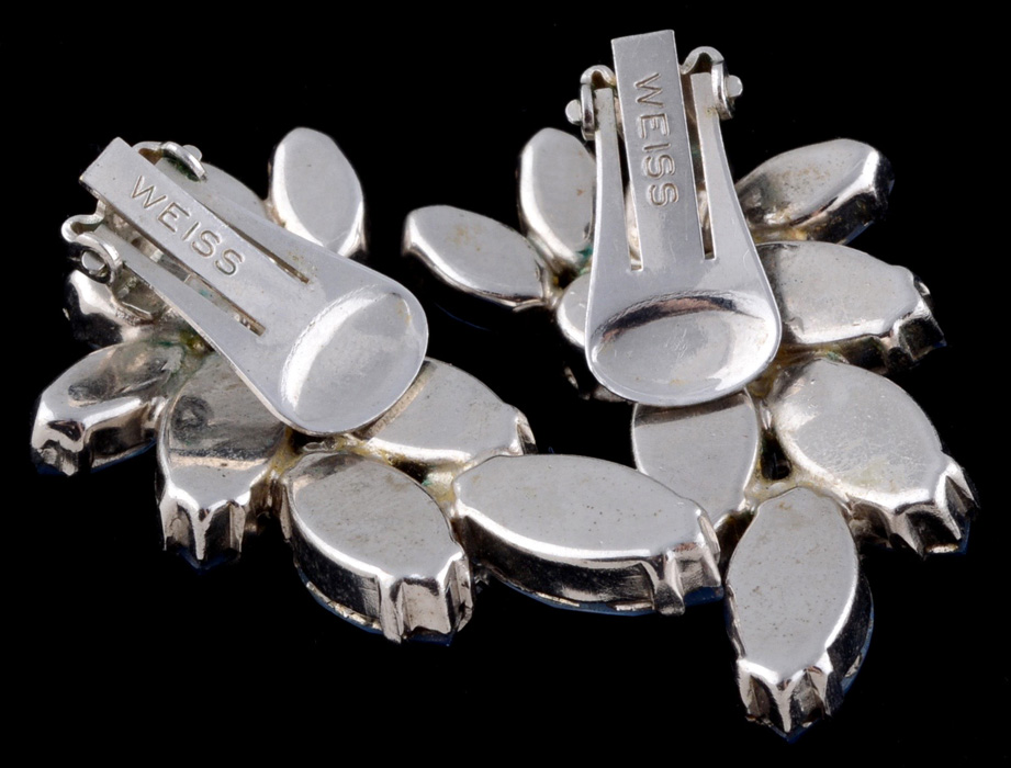 Vintage Weiss Blue Demi-Parure Set