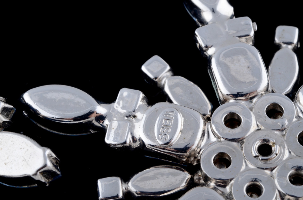 Vintage Weiss Blue Demi-Parure Set