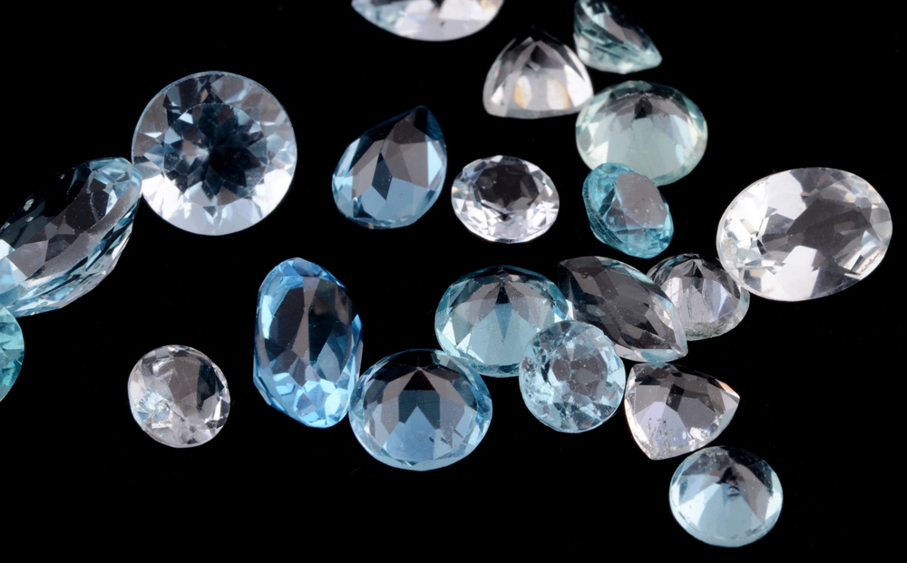 Assortment of Loose Cut Gemstones Including Aquamarine, 14.64 CTW