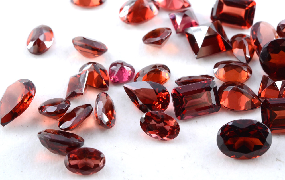 Collection of Loose Garnet Cut Gemstones, 32.5 CTW