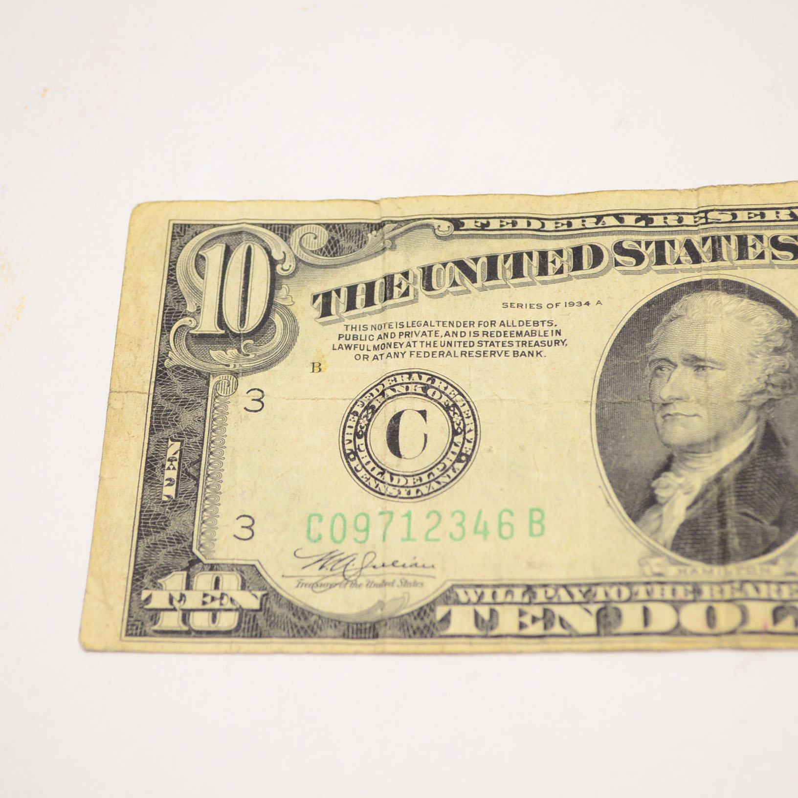 1934 Ten Dollar Bill