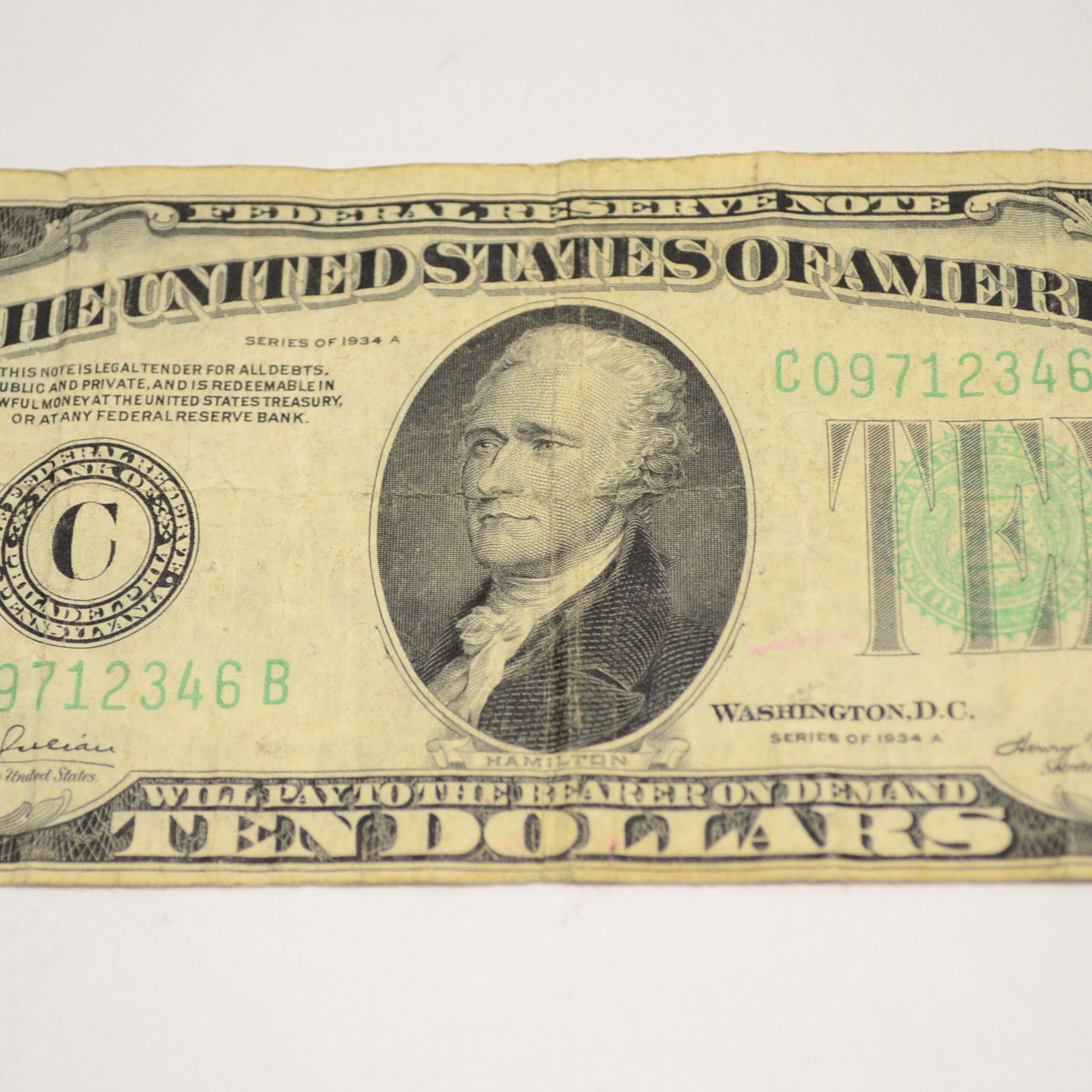 1934 Ten Dollar Bill