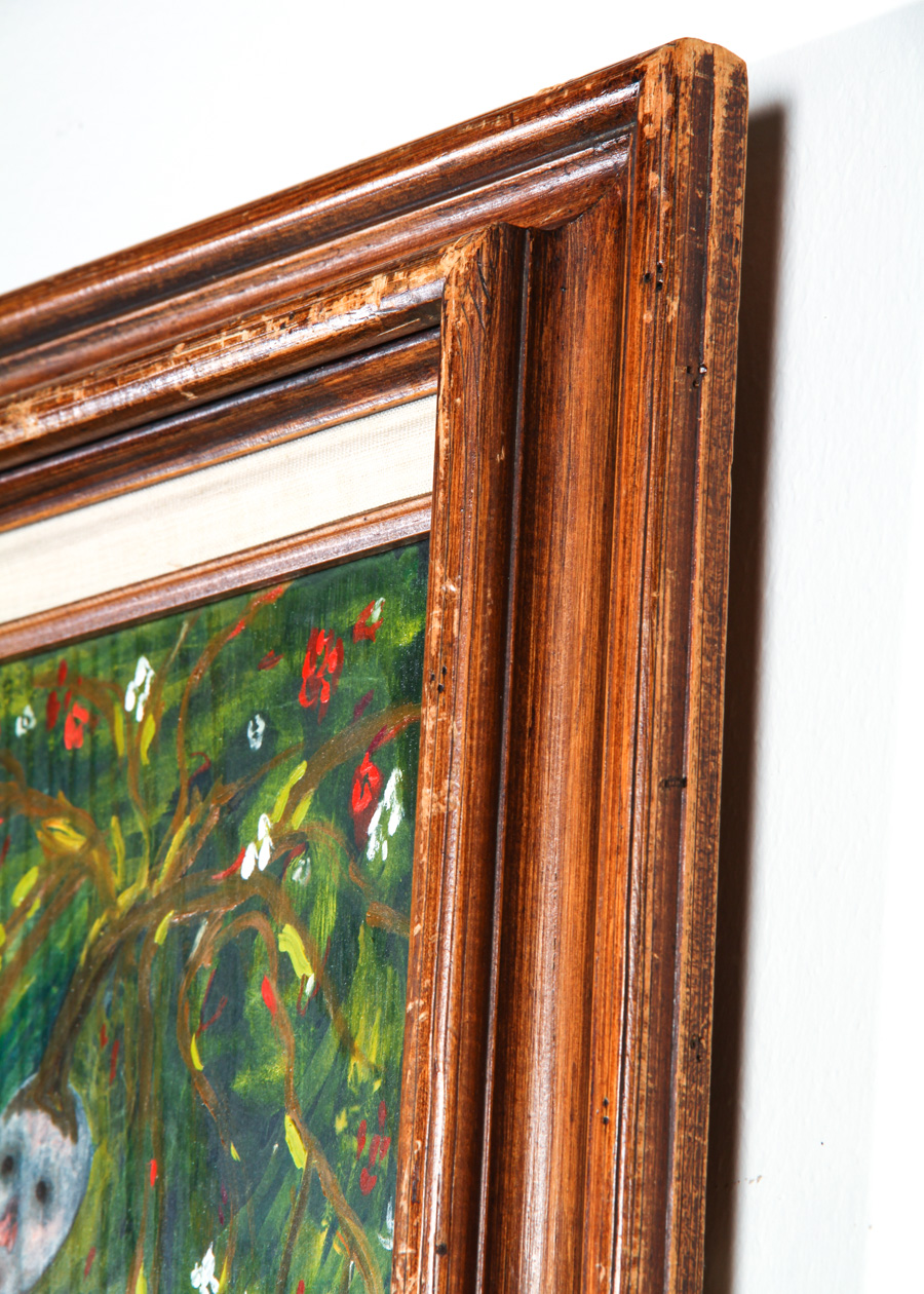 M. Rocco "Love Boat" Surrealist Painting on Wood