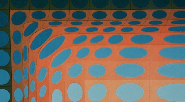Victor Vasarely Offset Lithograph "Koska-Quemer"