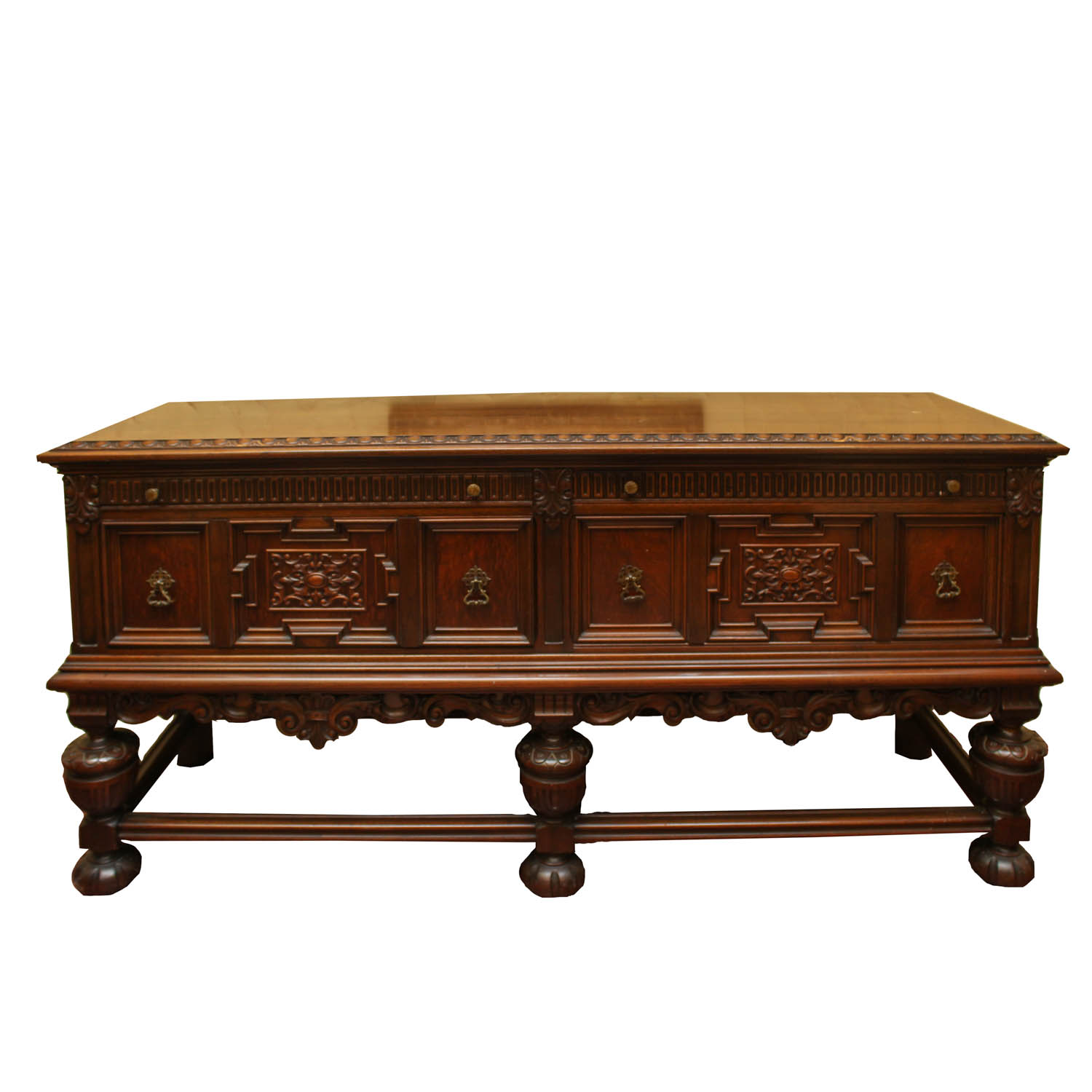 Vintage Renaissance Style Walnut Sideboard