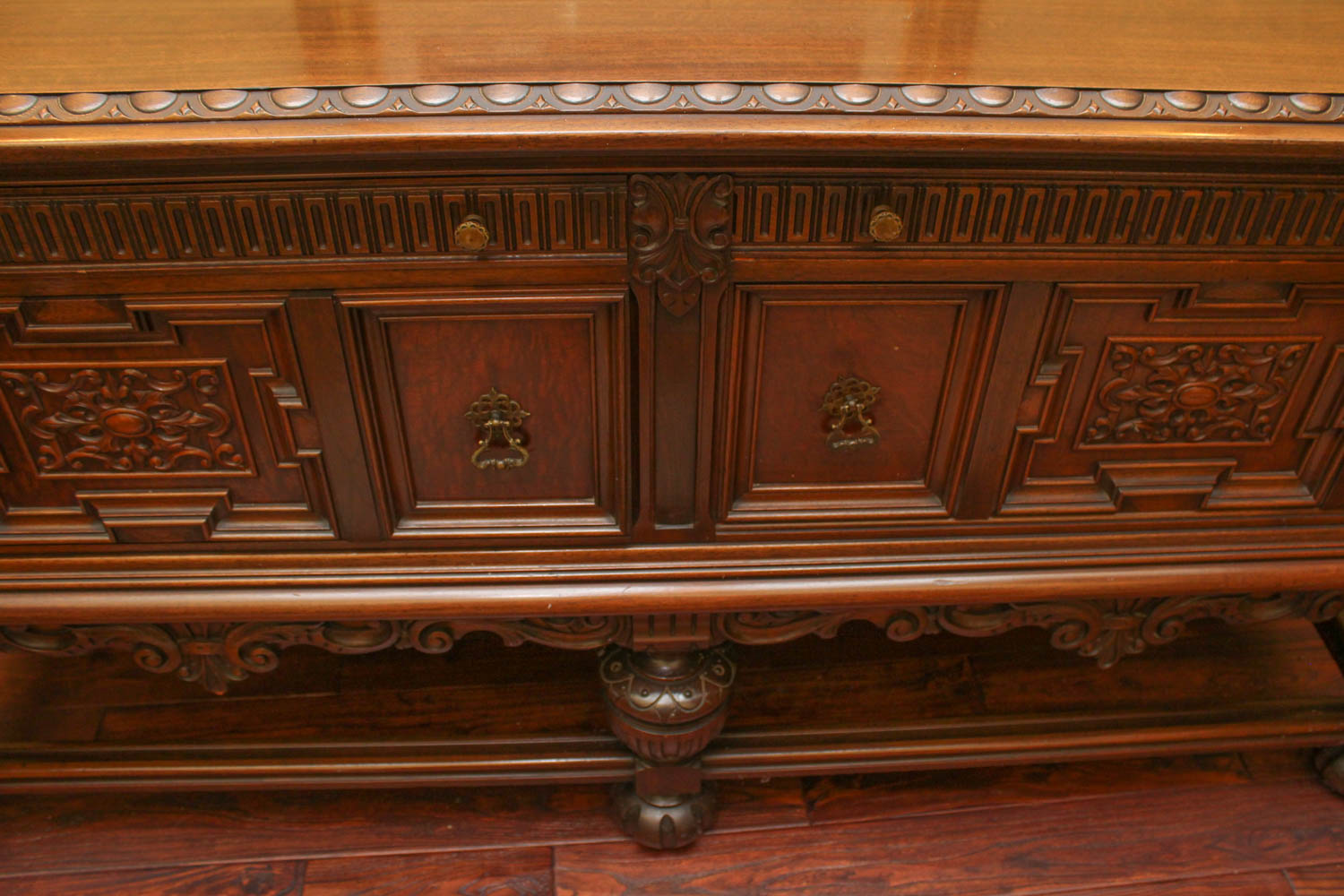 Vintage Renaissance Style Walnut Sideboard