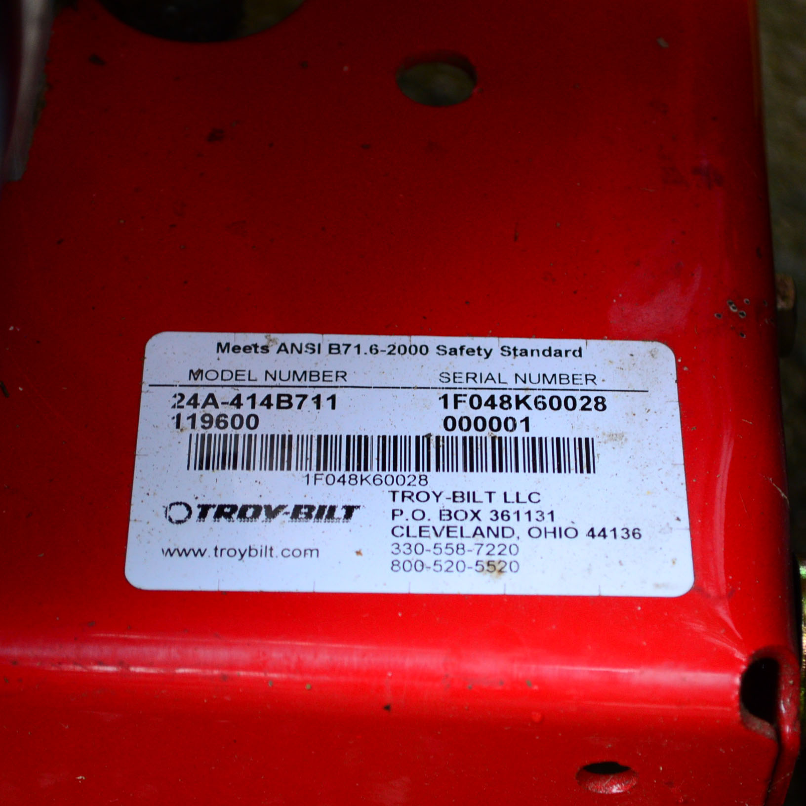 Troy-Bilt CS 4265 Chipper