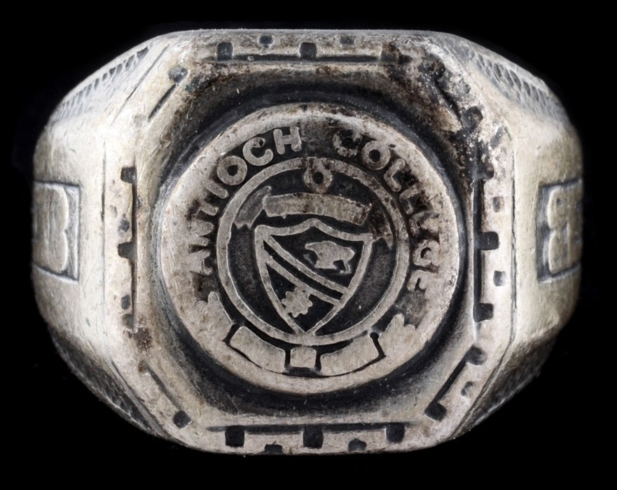 Two Early 20th Century Vintage Antioch College Silver Rings