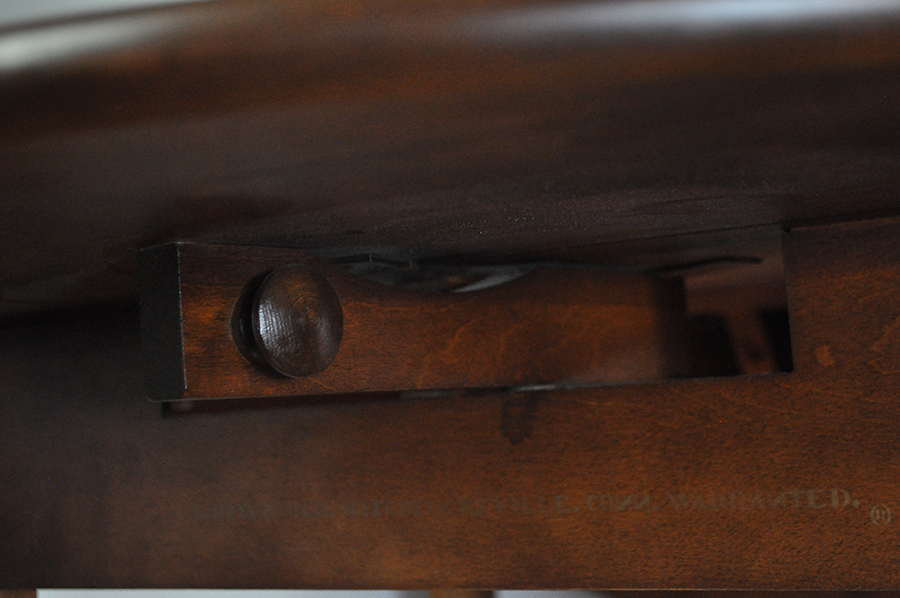 Round Walnut Dropleaf Table by Hitchcock