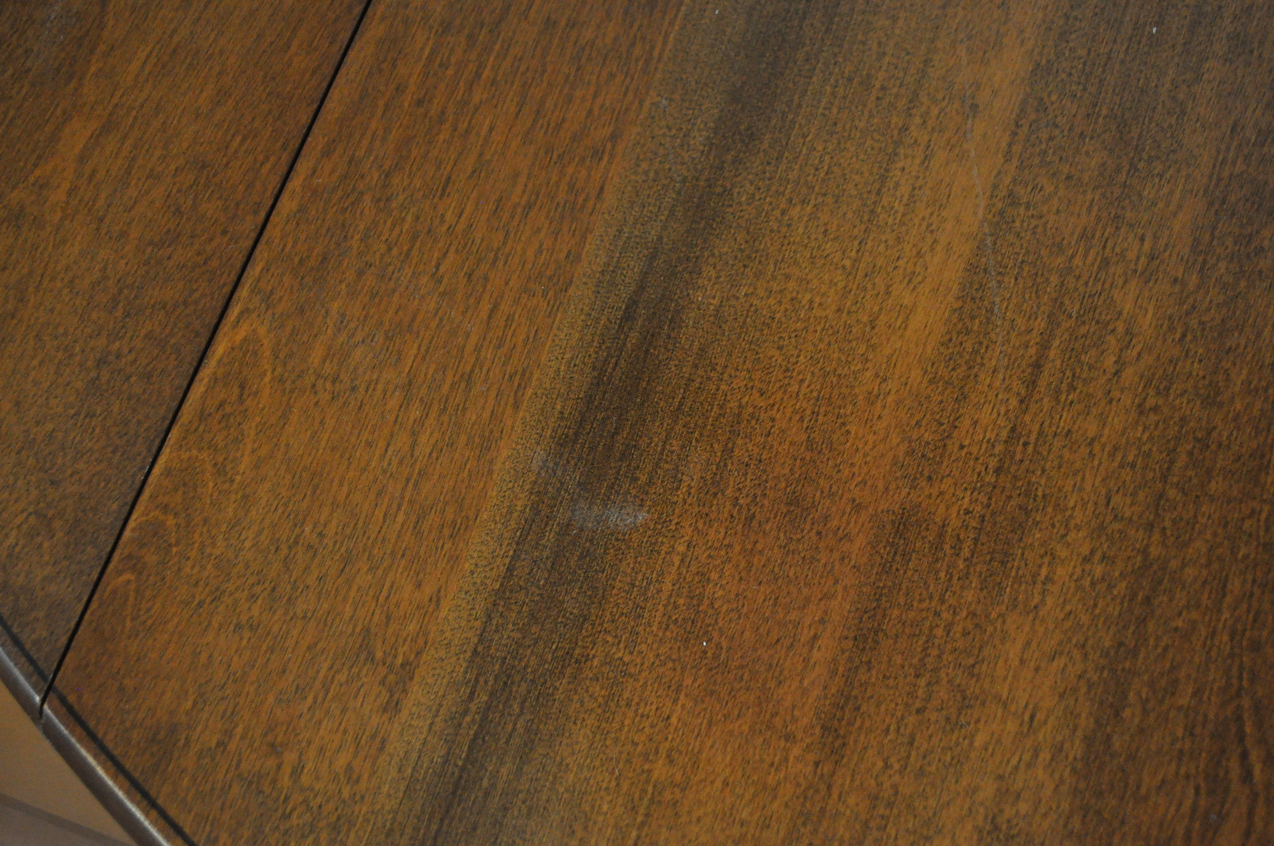 Round Walnut Dropleaf Table by Hitchcock