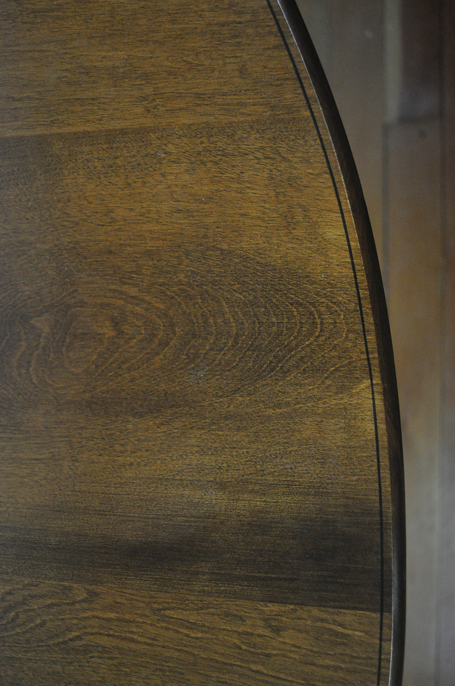 Round Walnut Dropleaf Table by Hitchcock