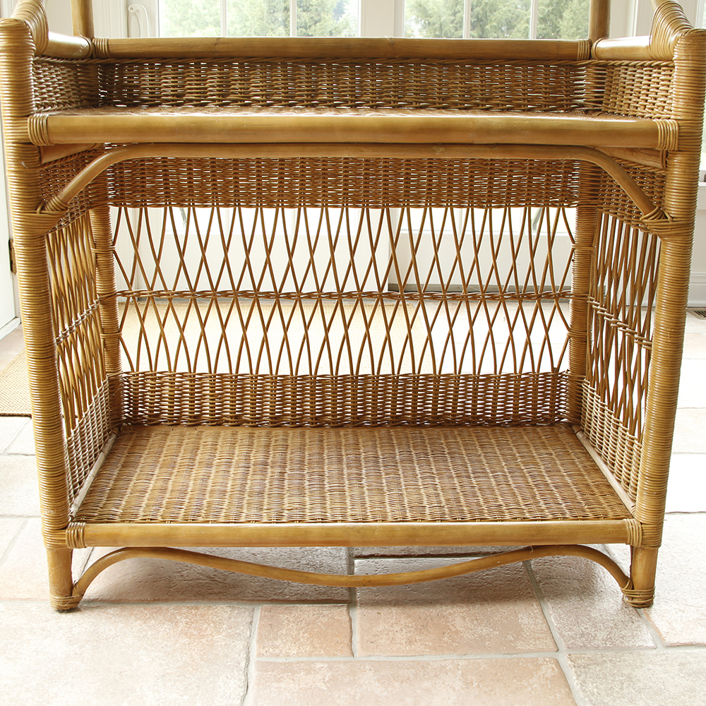 Henry Link Tea Stain Basketweave Étagère
