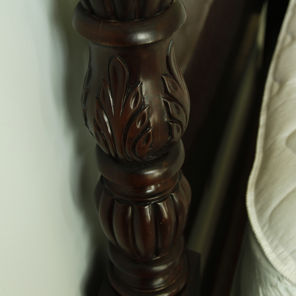 Mahogany Four Poster Queen Bed Frame