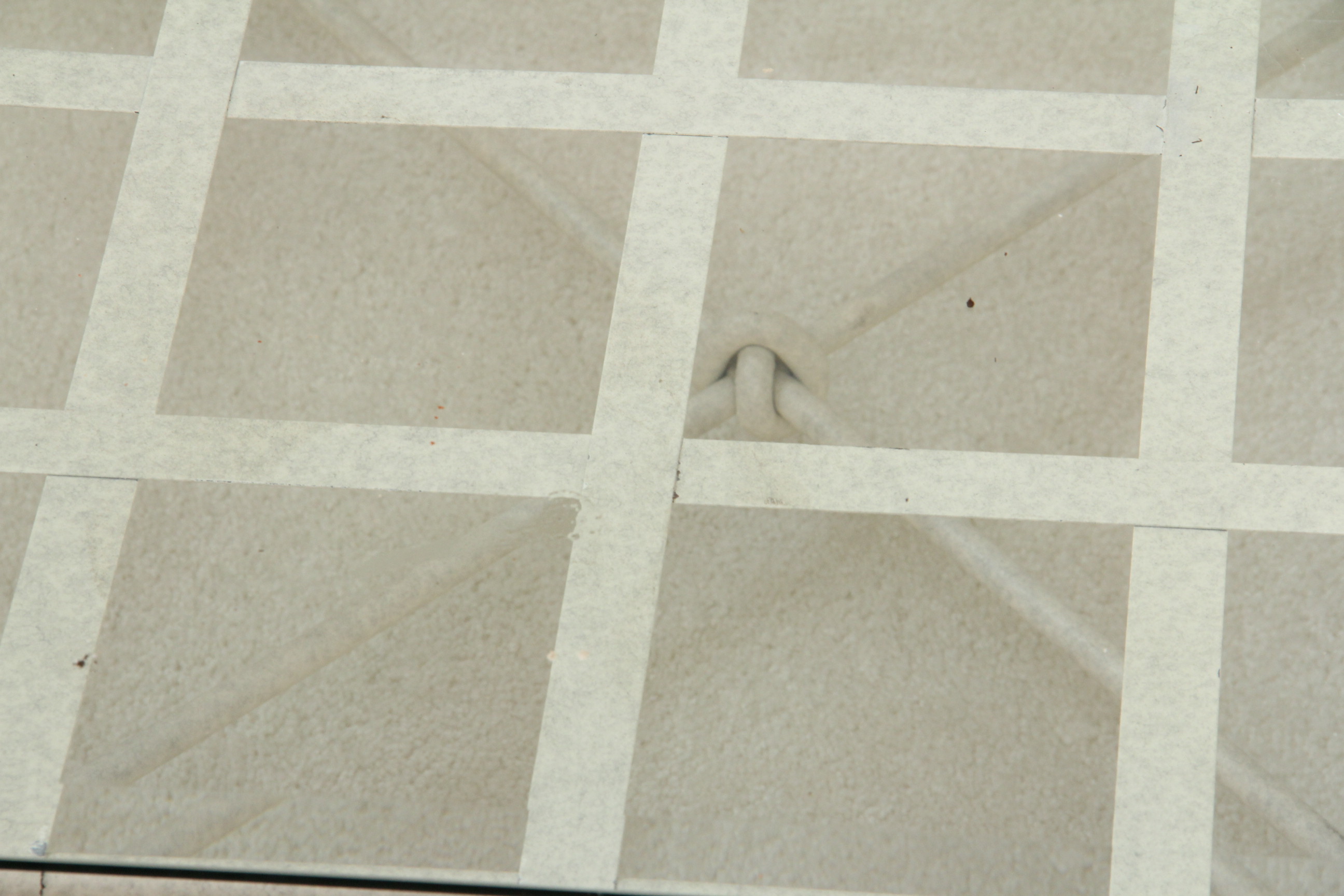 Contemporary Glass Top, Wrought Iron Coffee Table