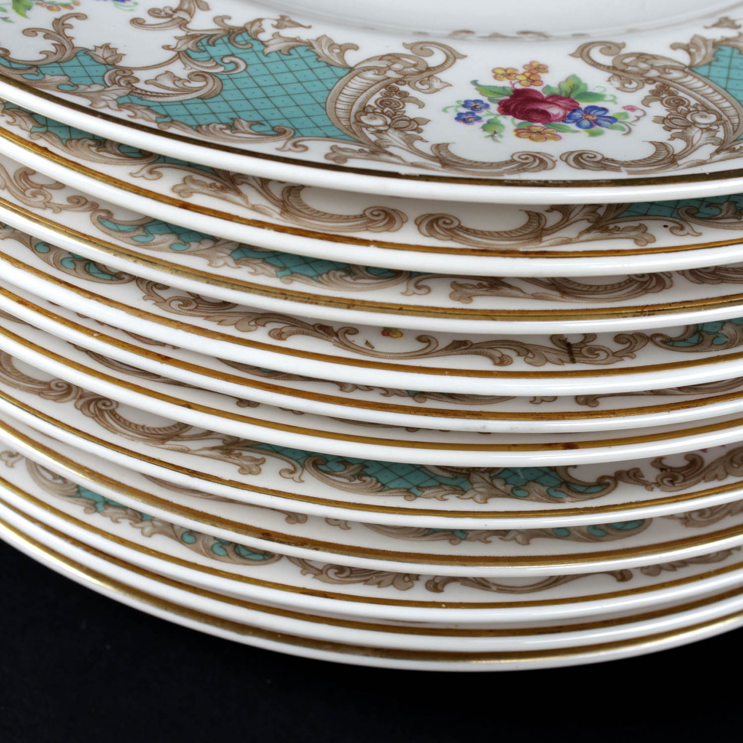 Old Ivory Syracuse "Romance Green" China Set