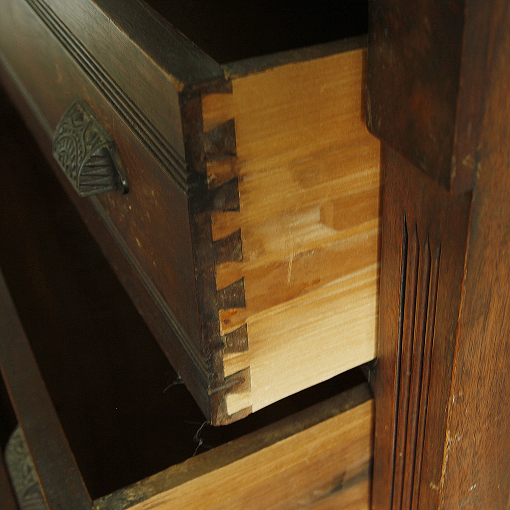 Victorian Marble Topped Oak Dresser